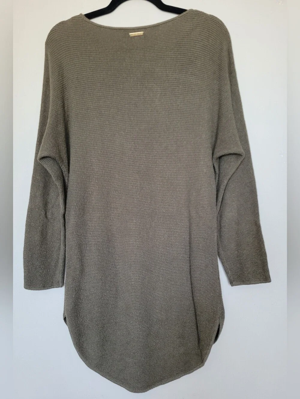 Michael Kors Women’s Waffle Olive Knit Tunic Sweater Medium/Large